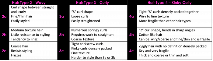Hair Type Chart 2