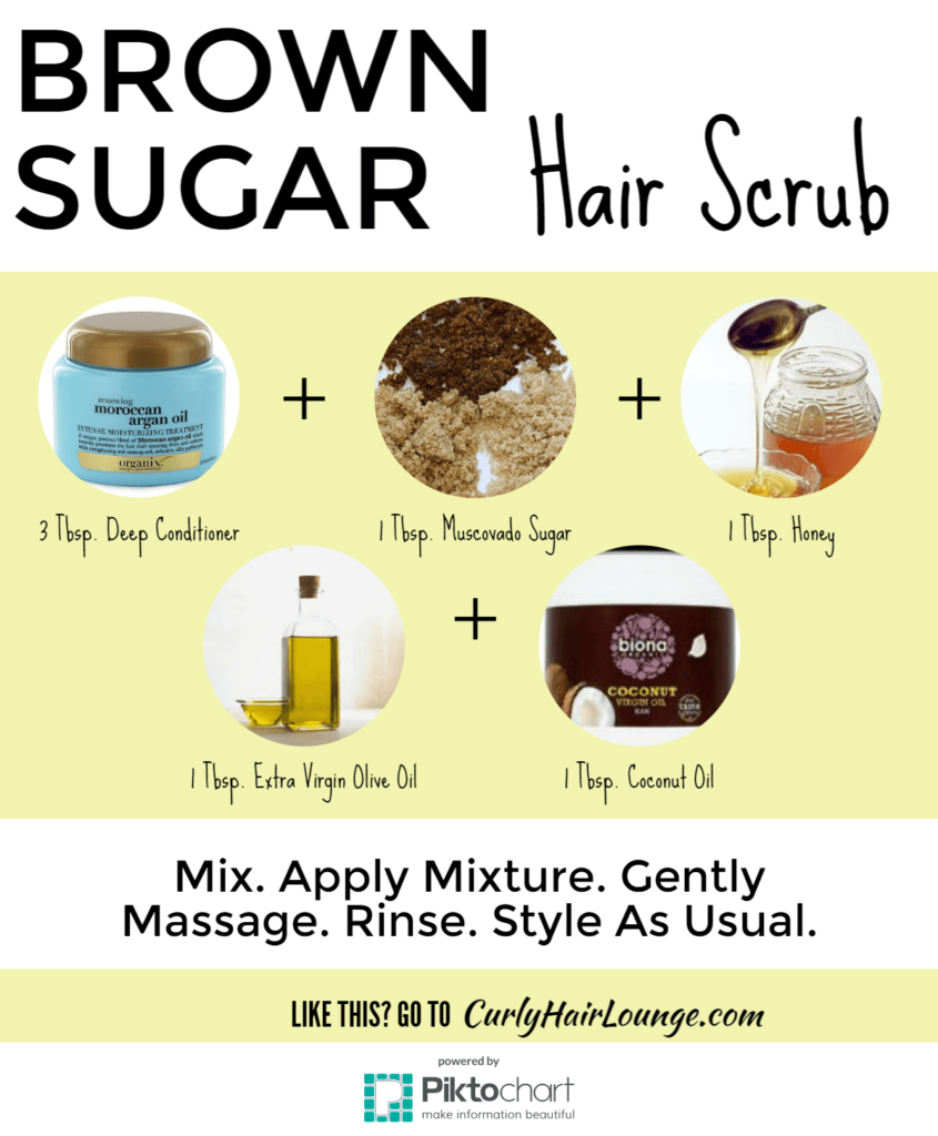 Brown Sugar Hair Scrub Recipe Infographic