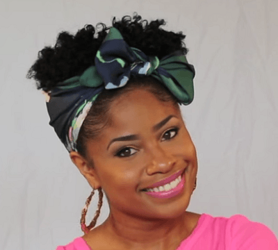 TheChicNatural_Scarf Updo