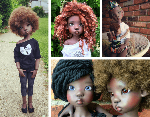 black barbie dolls with natural hair