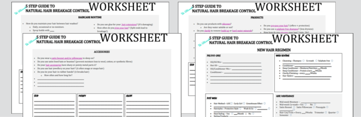 The Ultimate 5 Step Guide to Natural Hair Breakage Control Worksheets