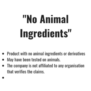 No Animal Ingredients